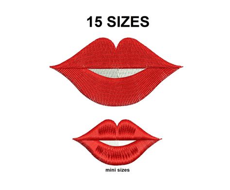 Lips Embroidery Design Lips Design Lips Mini Beauty Etsy