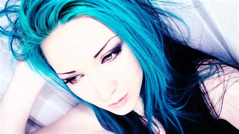 Sad Girl With Blue Hair Wallpapers And Images Wallpapers