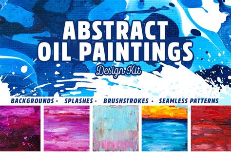 Abstract Oil Painting Design Kit Backgrounds Patterns Splashes