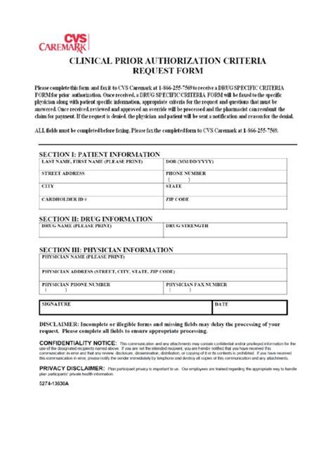 caremark prior authorization criteria request form printable
