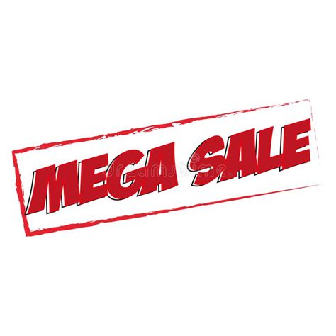 Rubber Stamp With Text Mega Sale Inside Vector Illustration Stock