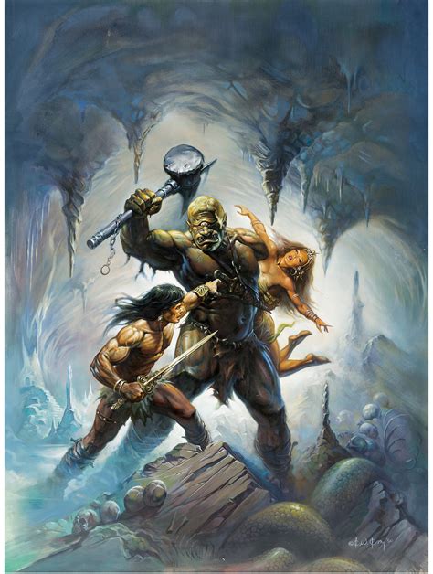 Mouse Pad Of Conan The Barbarian Vs Cyclops Movie Art On Mouse Etsy