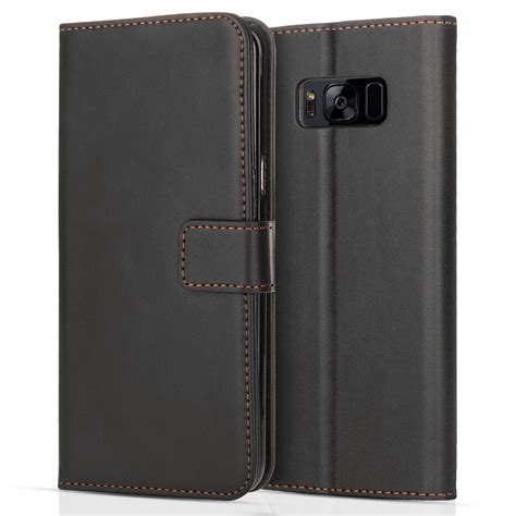 Samsung Galaxy S8 Leather Effect Stand Wallet Case Black
