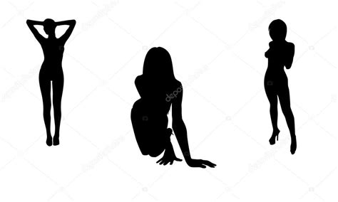 siluetas de mujer sexy vector gráfico vectorial © snesivan888 imagen 19117485