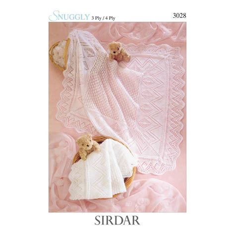 Sirdar Snuggly 4 Ply Baby Blanket Digital Pattern 3028 Hobbycraft