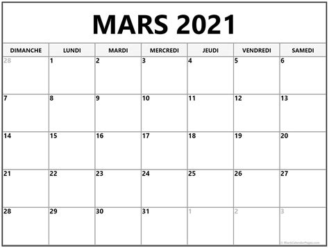 Nasa's mars rover perseverance, the most advanced robotic astrobiology lab ever flown to another february 17, 2021 2:02 pm updated 7 hours ago. Janvier Fevrier Mars Avril Mai Juin 2021 Calendrier ...