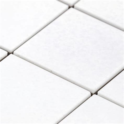 Nanoglass White 2x2 Polished Mosaic Tile Mosaic Tiles Marble Look