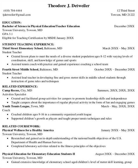 If you'd prefer to jump off of the page a little more and add some colour to your application teaching with style. Cv For Physical Education Teacher Resume Example Objective To Get A Job Good With No Work ...