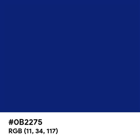 Rich Deep Blue Color Hex Code Is 0b2275