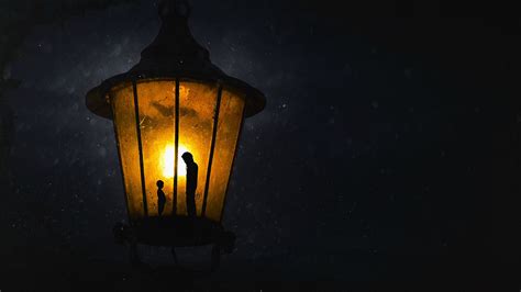 Download Wallpaper 1920x1080 Lamp Silhouettes Photoshop
