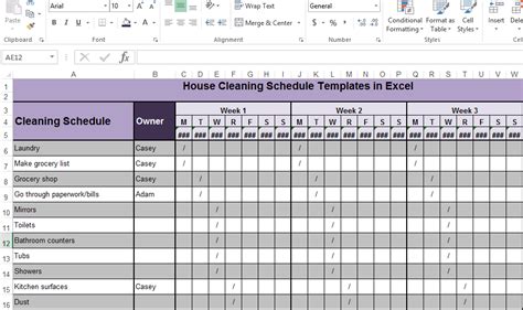 Moreover, you can easily edit them in ms excel. House Cleaning Schedule Templates in Excel - Microsoft ...