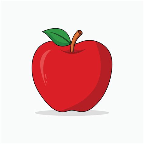 Cartoon Red Apple