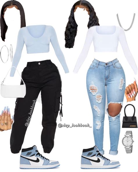 Jordan 1 University Blue Outfit Inspo In 2021 Teenage Fashion Outfits