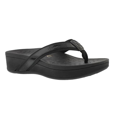 Vionic Womens High Tide Arch Support Thong Wedge Sandal Ebay