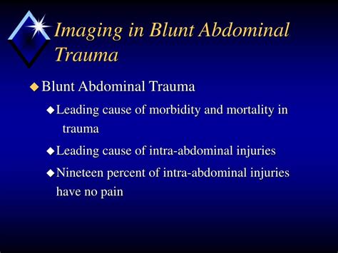 Ppt Imaging In Blunt Abdominal Trauma Powerpoint Presentation Free