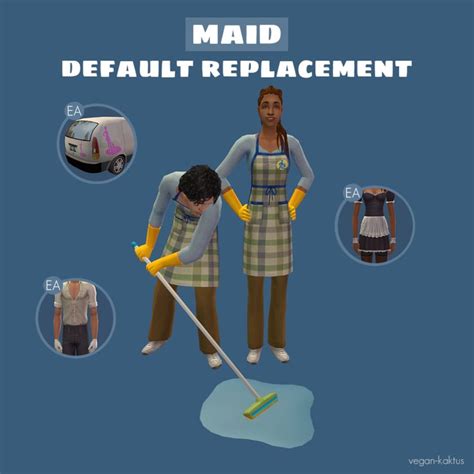 Maid Default Replacement Updated In 2023 Sims Maid Maid Outfit
