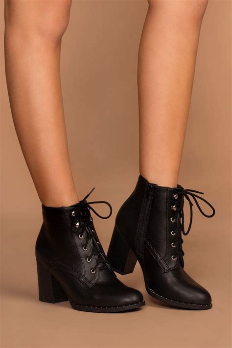 own it black lace up boots black lace up boots boots women fashion lace boots