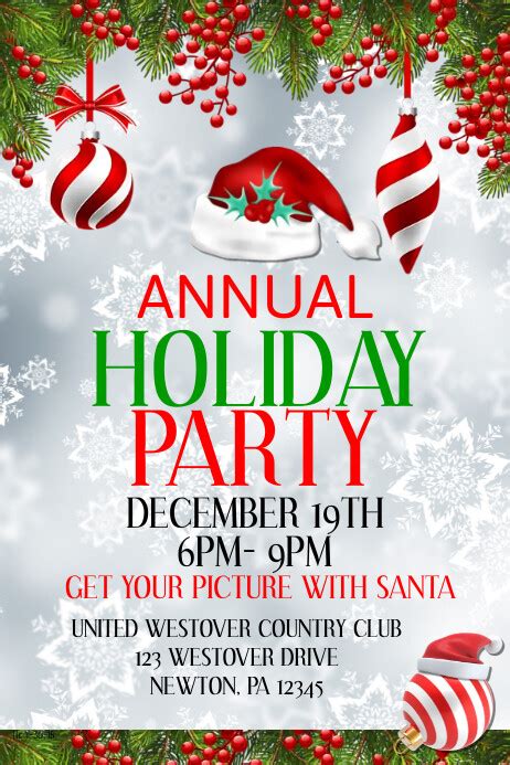Annual Holiday Party Template Postermywall