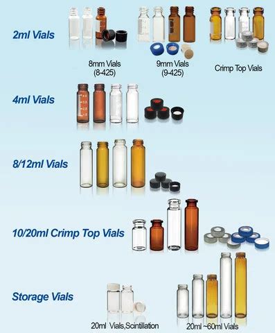 Buy Ml Hplc Vials For Autosampler Clear Amber Hplc Gc Screw Thread Crimp Top Pp Vials From