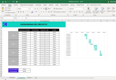 Workflow En Excel Plantilla GRATIS Crehana