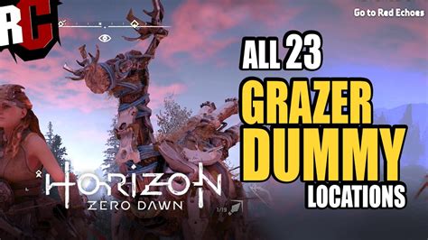 Horizon Zero Dawn All Grazer Dummy Locations Downed 23 Grazer