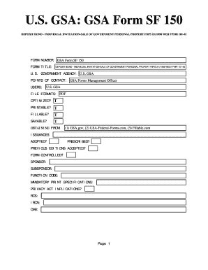Gsa Sf Fill And Sign Printable Template Online