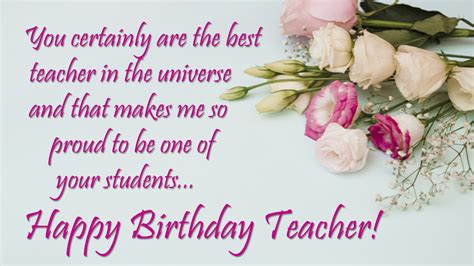 Happy Birthday My Dear Teacher Wishes For Teacher Birthday Wishes