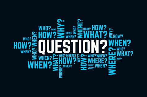 Questions Typography Text Word Art Custom Designed Graphic Patterns