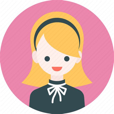 Avatar Girl Headband Profile Woman Icon