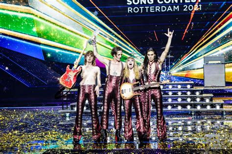 Held in rotterdam after a year's postponement, the reduced but typically crazed audience were delighted to witness a true. Photo gallery: Måneskin (Italy 2021) - Eurovision Song Contest