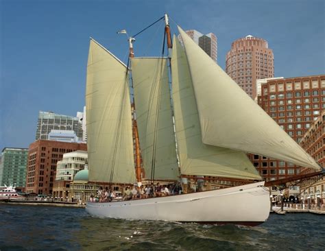 Schooner Adirondack Iii Boston Harbor Sailing Classic Harbor Line