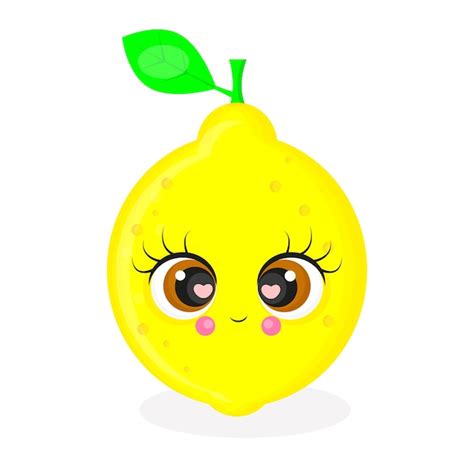 Lindo personaje de limón ilustración de verano lindo limón pegatina