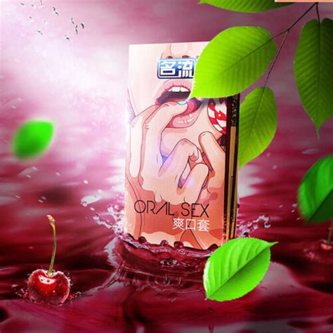 10pcs Oral Sex Condoms Cherry Flavor Latex Condones Sleeve Blowjob