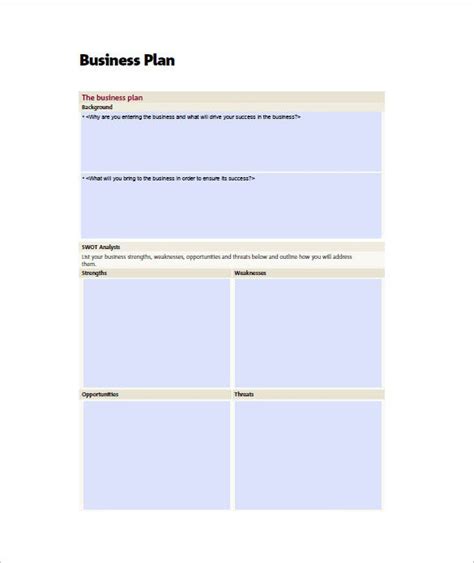 Small Business Plan Templates 18 Free Word Pdf Formats Samples
