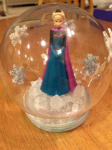 Elsa Frozen Snow Globe Cake Topper Crafts For Kids Frozen Birthday