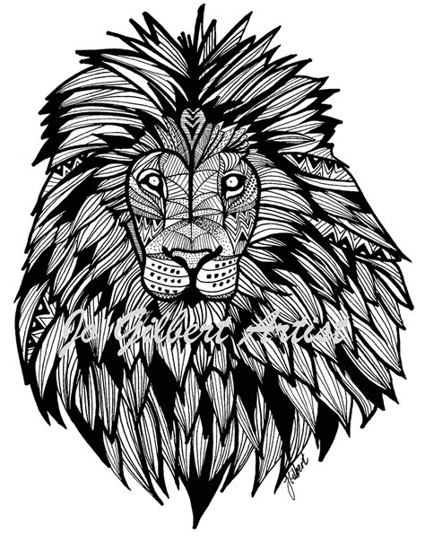 Lion Adult Coloring Printable Coloring Pages Adult Etsy