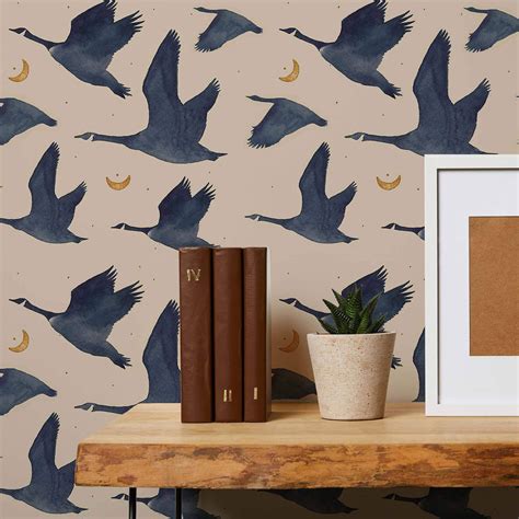Blue Birds Peel And Stick Removable Wallpaper 2286 Walls By Me