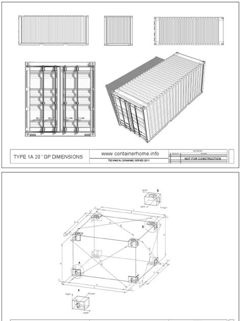 Im Reading Shipping Container Homes Technical Drawings 20gp On Scribd