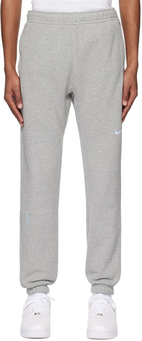 Nike Gray Nocta Drawstring Sweatpants Ssense Uk