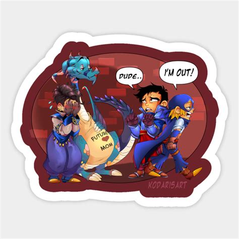 Pregnant Dragon Dungeons And Dragons Sticker TeePublic