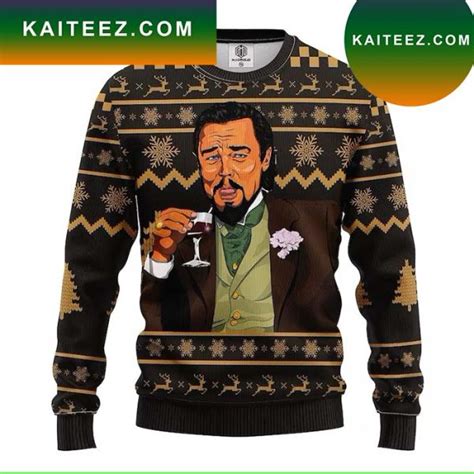 Leonardo Dicaprio Ugly Knitted Christmas Sweater Kaiteez