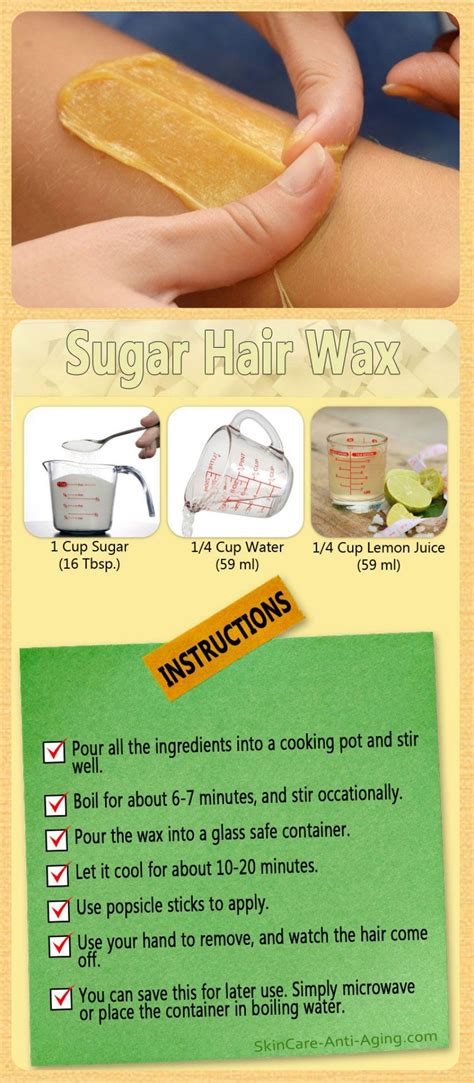 sugar wax recipe for hair removal diy hair wax wax hair removal sugar waxing