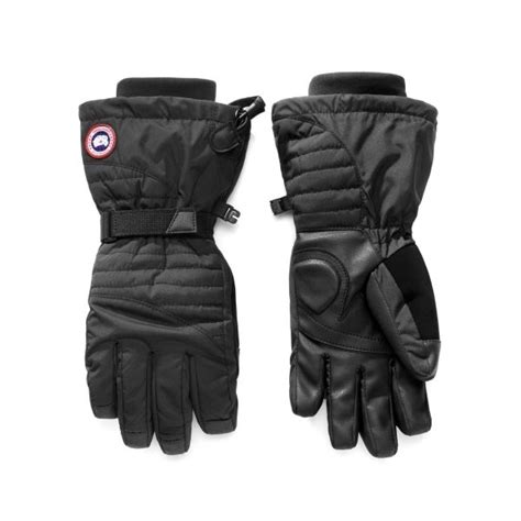 Canada Goose Womens Arctic Down Gloves In Black White Stone