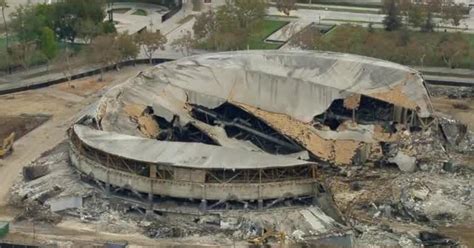 Rip Sports Arena Aerial Shots Capture Demolished Former Home Of Lakers Clippers Dnc Cbs Los