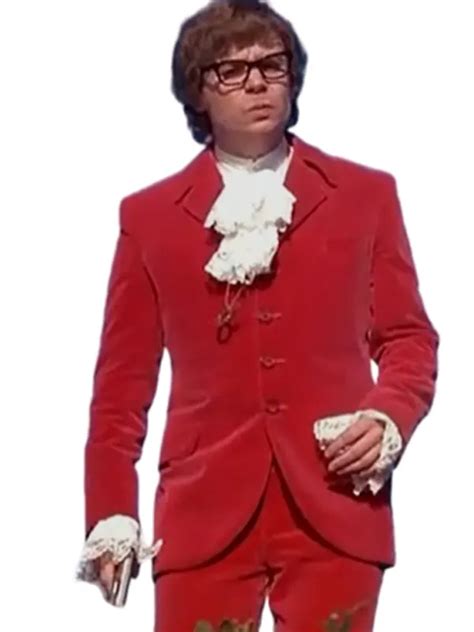 Austin Powers Suit Mike Myers Pinstripe Red Suit