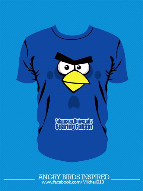 Blue Angry Birds T Shirt Desgin By Mikhailargel On Deviantart