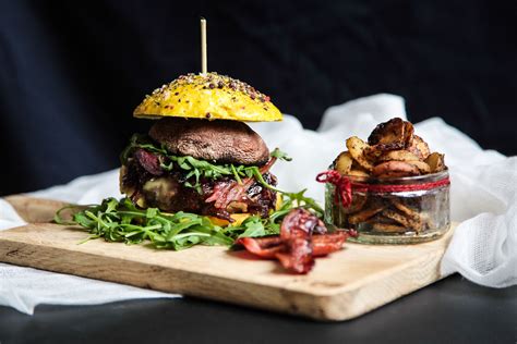 Baked Gourmet Burger with Brie & Caramelised Onions | Berries and Spice