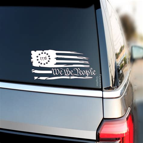 We The People Decal 1776 Decal American Flag Decal Etsy