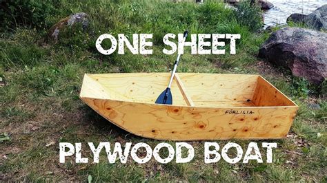 How I Made A One Sheet Plywood Boat Youtube