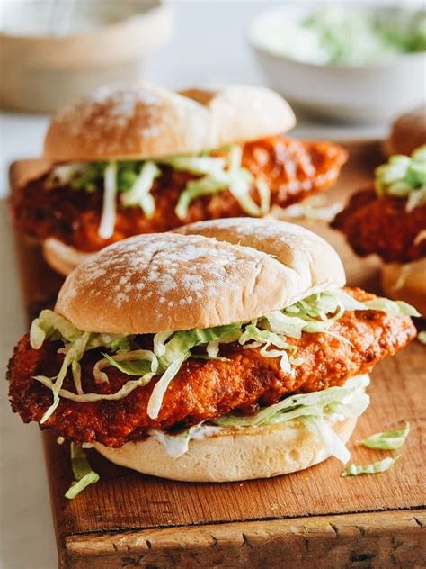 In a small bowl, whisk together 1/2 cup avocado oil, cayenne pepper. Baked Nashville Honey Hot Chicken Sandwiches | Recipe in 2020 | Hot chicken sandwiches, Cooking ...